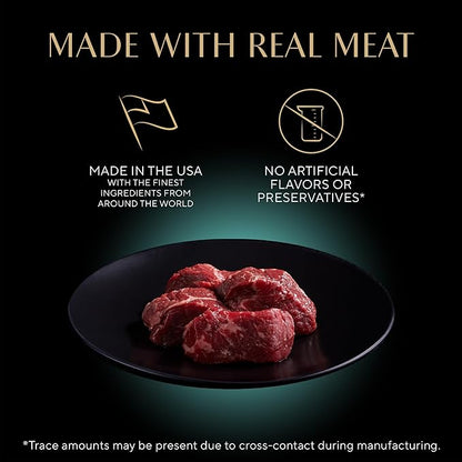 Sheba Gravy Indulgence Adult Wet Cat Food Beef Entree in Extra Gravy, 2.6 oz. Twin-Pack Trays (24 Count, 48 Servings)