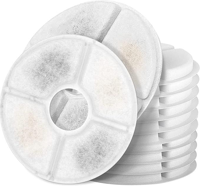Cat Water Fountain Filters, Pack of 12 Replacement Filter Fit for 81oz/2.4LCat Pet Fountain, 3 Filtration System