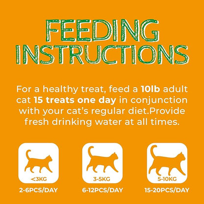 Just Try 13.4 OZ Pumpkin Cat Treats Cat Constipation Relief Hairball Control Healthy Salmon Snacks Training Biscuits Treats for Digestive Support Low Calorie Kitten Snacks