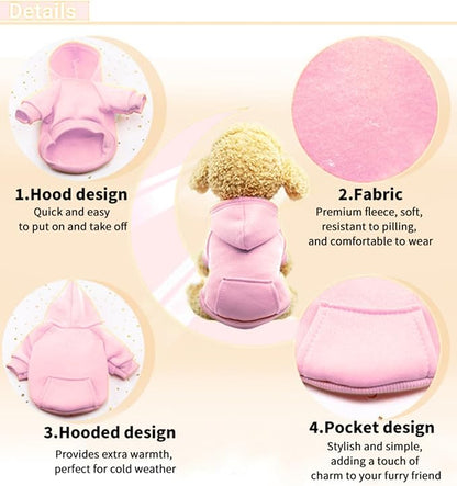 TAPBULL Dog Dresses, Fashionable Pet Dog Sweatshirt Clothes in Light Colors, Cute Cat Birthday Dress Outfit (Pink/Purple/Coffee 3-Pack), XX-Large