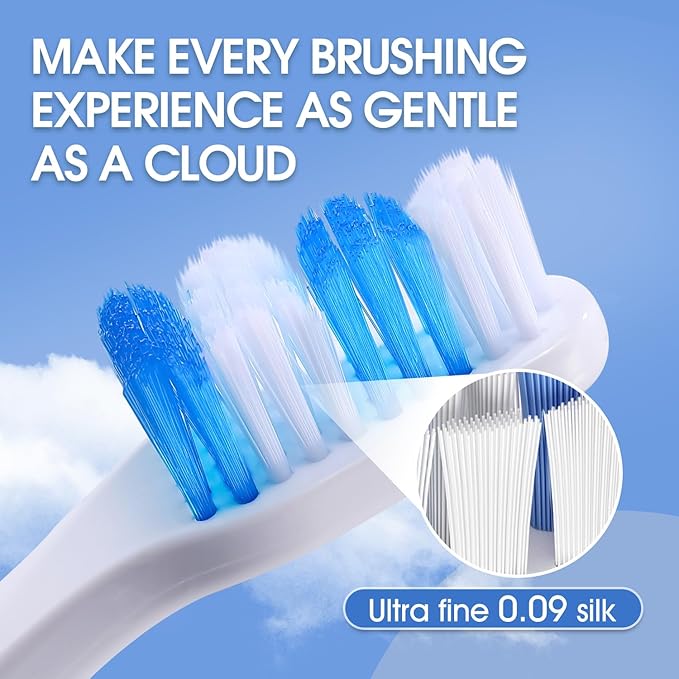 Dog Toothbrush – Newly Upgraded Dual-Head Design with 60° Wavy Bristles – Gently Surrounds Teeth for Deep Cleaning and Plaque Removal – Non-Slip Handle, Ideal for Daily Pet Dental Care (Blue, 2-Pack)