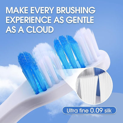 Dog Toothbrush – Newly Upgraded Dual-Head Design with 60° Wavy Bristles – Gently Surrounds Teeth for Deep Cleaning and Plaque Removal – Non-Slip Handle, Ideal for Daily Pet Dental Care (Blue, 2-Pack)