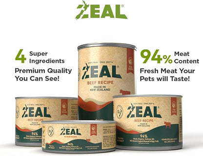 ZEAL New Zealand Wet Cat Food – High Protein, Grain-Free with Superfoods (Chicken & Salmon, 6oz Can, 12-Pack)