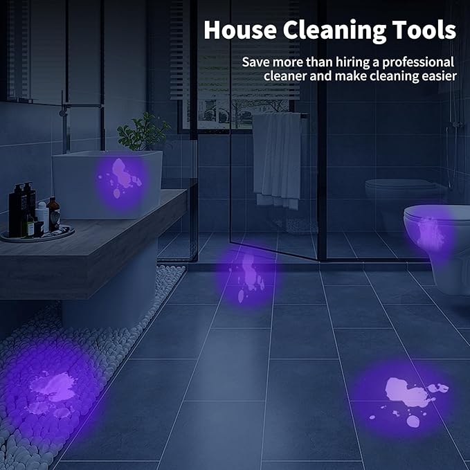 5 Pack UV Flashlight Black Light, 9 LED 395nm UV Light Blacklight Flashlights, Mini Portable Torch Pet Urine Detector for Dog/Cat Urine, Dry Stains(15xAAA Batteries Included(Gold))