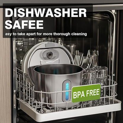 HAJXM Cat Water Fountain, 74oz/2.2L Cat Fountain for Drinking - Pet Water Fountain Stainless Steel for Cats Inside - Quiet Water Bowl Dispenser - Kitty Drinking Fountains - for Pets& Small Animals