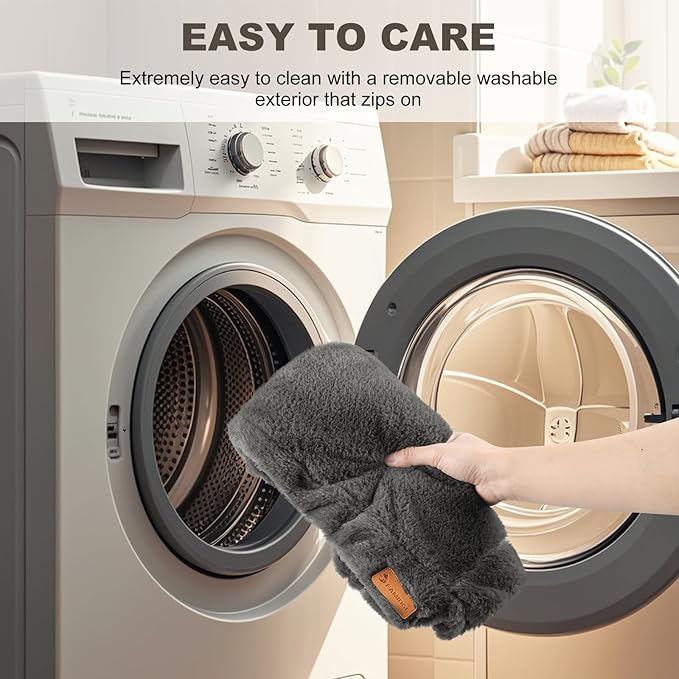 Plush Cat Couch Bed - Cat Bed for Indoor Cats, Dog Sofa Bed, Short Rabbit Fleece Calming Pet Couch with Removable Cover, Anti-Shedding Pet Sofa for Small/Medium Pets (26×18×12in, Dark Grey)