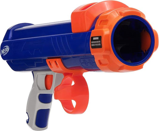 Nerf Dog Tennis Ball Blaster Dog Toy Blue/Orange, 16 Inch Compact Blaster with 1 Ball