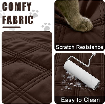 Smiry Waterproof Dog Bed Cover Blanket 40x80, Soft Reversible Pet Blanket, Washable Leakproof Cats Dogs Couch Cover for Sofa, Couch, Furniture, Lattice, Chocolate/Chocolate