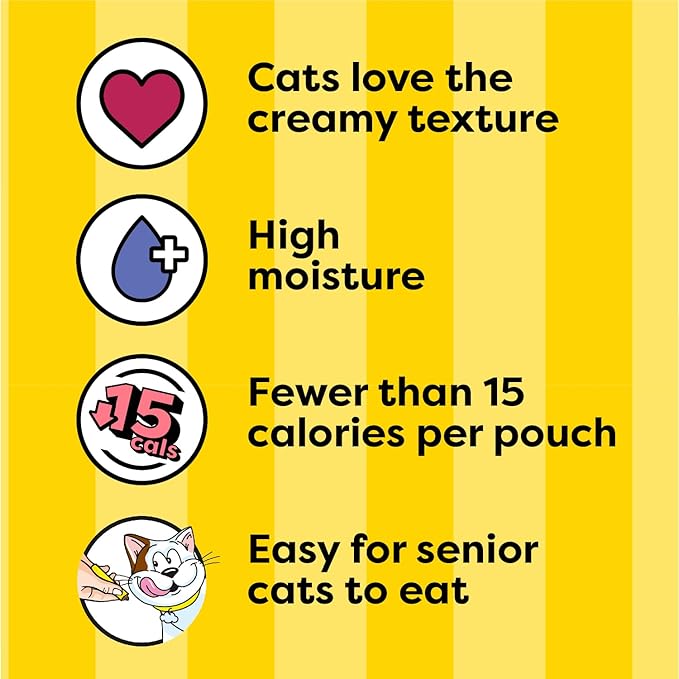Temptations Creamy Puree Variety Pack of Lickable Cat Treats, 0.42 oz. Tubes, 48 Count