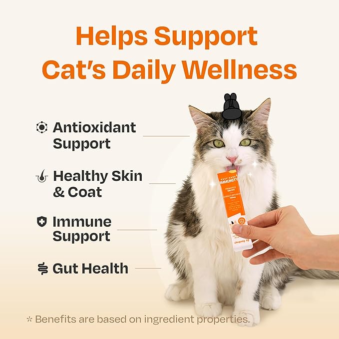 Easy Care Immunity with Multivitamins - Cat Lickable Supplement, Immune Support, Cod&Goat Milk Flavor