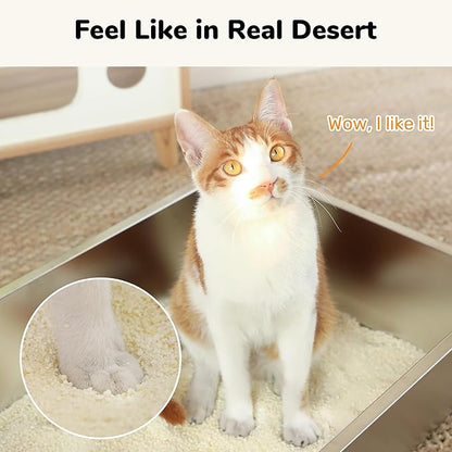 FUKUMARU Cassava Cat Litter, 24 LB Strong Clumping Cat Litter Bulk, Plant-Based Natural Ingredients, Non-Stick Base, Low Dust, 24/7 Odor Control, Unscented, 6lb x 4bags