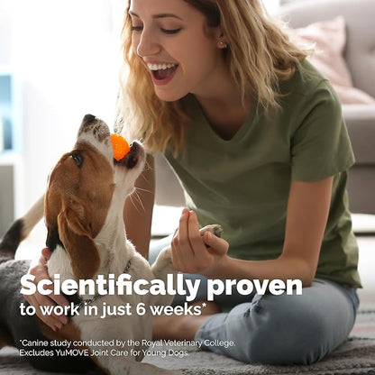 YuMOVE Hip & Joint Supplement for Dogs with Glucosamine, Hyaluronic Acid, Green Lipped Mussel & Omega 3 Joint Supplement - Regular or Advanced Strength (90ct, Advanced Vet Strength Soft Chews)