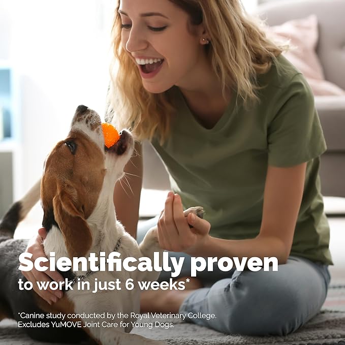 YuMOVE Young & Active Dog Tablets | Hip and Joint Supplement for Dogs with Glucosamine, Hyaluronic Acid, Green Lipped Mussel| Dogs Aged Under 6 | 60 Tablets