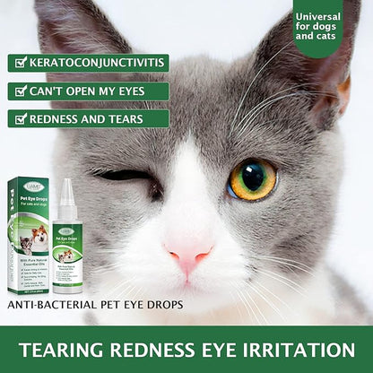 Eye Drops for Dogs, Cats and Dogs Eye Drops, Dog Eye Infection Treatment Relieve Eyes Itching & Irritation, Pink Eye & Allergies Symptoms Safe & Gentle Formula