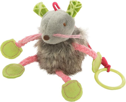 SmartyKat Bouncy Mouse Bungee Dangler Plush Cat Toy, Springy Erratic Motion for Batting & Pouncing Fun for Cats & Kittens, Randomly Selected Color, One Size