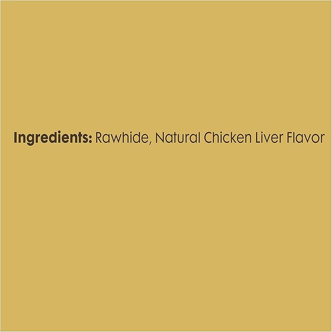 Better Belly Chicken Liver Rawhide Large Dog Bones, 2-Count