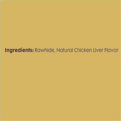 Better Belly Chicken Liver Rawhide Large Dog Bones, 2-Count