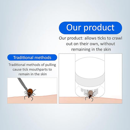 Tick Removal Tool Pen Premium Auto Tick Remover Tool for Dogs Real Pain Free Tick Removal Tool for Humans One Click to Remove Tick Intact Brush Let It Come Out on Its Own