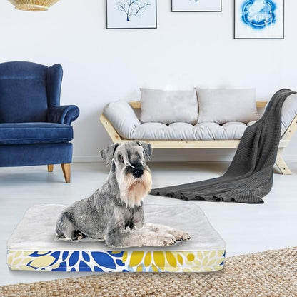 Dog Bed Medium Large Size Dogs Sleeping Mat Dog Orthopedic Foam with Bolster Washable Dogs Bed Sofa Pet Bed with Removable Cover