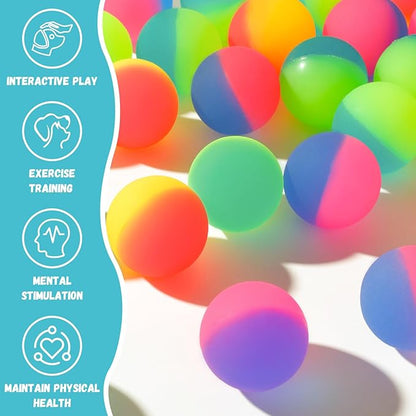 Cat Toy Bouncy Balls, 12 Pack 1.65 Inch High Elasticity Bouncing Balls for Cats, Colorful Interactive Pet Toy Gift for Puppy Kitty Indoor Play and Exercise