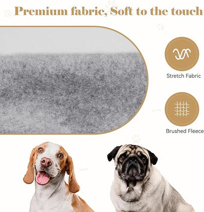 Dog Hoodie Dog Sweaters for Large Dogs Pet Sweater Solid Soft Brushed Fleece Pet Clothes Hoodie Sweatshirt with Pocket(Grey-L)