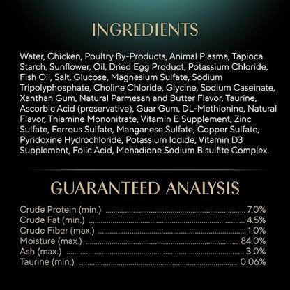 Sheba Perfect Portions Bistro Adult Wet Cat Food, Chicken in Alfredo Sauce Entree, 2.6 oz. Twin-Pack Trays (24 Count, 48 Servings)