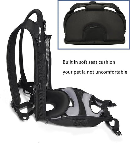 Pet Carrier Backpack, Pet Front Dog Carrier Backpacks, Adjustable Pet Front Cat Dog Carrier Backpack Travel Bag, Legs Out, Easy-Fit for Traveling Hiking Camping for Small Cats Dogs