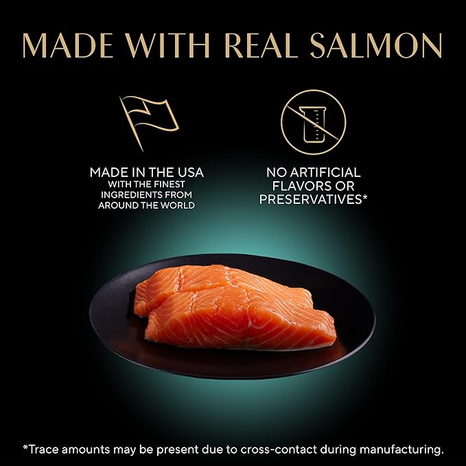 Sheba Gravy Indulgence Adult Wet Cat Food Salmon Entree in Extra Gravy, 2.6 oz. Twin-Pack Trays (24 Count, 48 Servings)