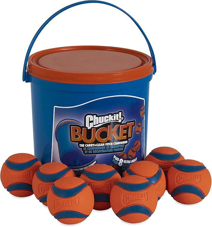 Nerf Dog Tennis Ball Blaster (16 Inch) and Chuckit! Ultra Ball (2.5" Diameter, Pack of 8)