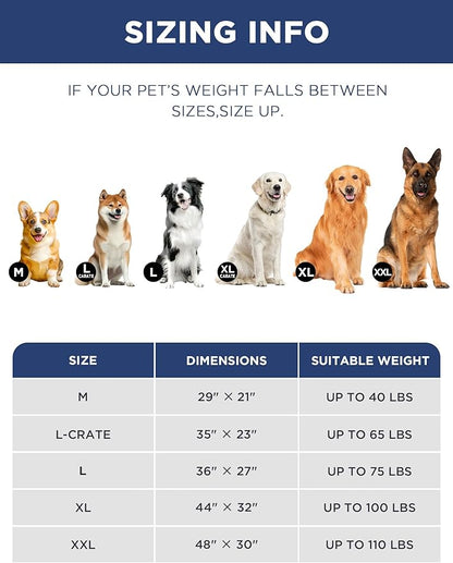 Joydeco Low Profile Dog Crate Mat Reversible Bed Pad, Washable Dog Pad Mat with Ultra Soft Fleece, Compact Design Kennel Beds Mats for Large Medium Small Pets, 36" x 27" Gray