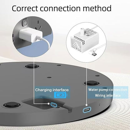 Battery Operated Cat Water Fountain Wireless, 4L/135oz Stainless Steel Pet Fountain for drinking Dog Water Dispenser Cordless with Motion Sensor, Ultra-Quiet Pump & for Cats Inside, Dog, Multiple Pets