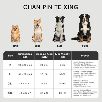 Homemate Dog Bed for Extra Large Dog: 48x35 in Orthopedic Large Dogs Bed XXL Outdoor Pet Cat Bed Sofa Supplies with Toy Dogs Crate Pad Couch with Removable Washable Cover & Non-Slip Botton Light Grey