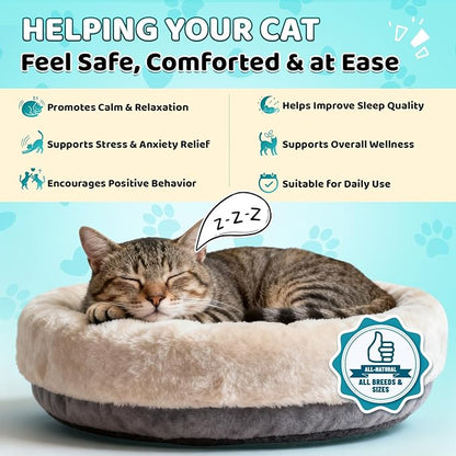 Wagmee Cat Calming Treats - 500 Crunchy & Creamy Cat Chews with Melatonin, Chamomile for Cat Stress and Anxiety Relief - Travel, Vet Visits, Storms and Separation Anxiety, Chicken and Krill Flavor