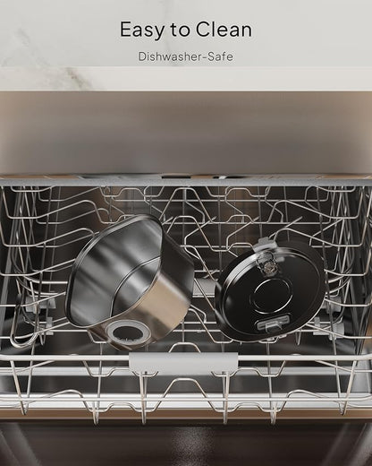 PEKTACO Cat Water Fountain, Pet Water Fountain for Cats/Dogs Indoor, Stainless Steel Cat Drinking Fountains with Water Level Window and 3 Filters + 3 Sponges(3.2L/108oz)