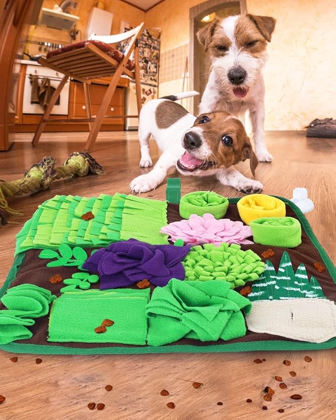 CiyvoLyeen Snuffle Mat for Dogs and Cats Succulent Small Pets Treat Toy Dog Enrichment Toys Dog Puzzle Slow Eating Mat Foraging Mat for Rabbit Pig Stress Relief Puppy Birthday Gift for Pet