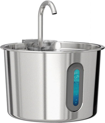 HAJXM Cat Water Fountain, 74oz/2.2L Cat Fountain for Drinking - Pet Water Fountain Stainless Steel for Cats Inside - Quiet Water Bowl Dispenser - Kitty Drinking Fountains - for Pets& Small Animals