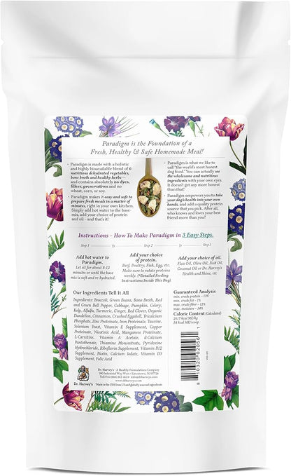 Dr. Harvey's Paradigm Green Superfood Dog Food, Human Grade Dehydrated Grain Free Base Mix for Dogs, Diabetic Low Carb Ketogenic Diet (Trial Size 5.5 oz)