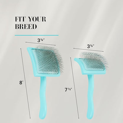 Chris Christensen Big G Dog Slicker Brush for Dogs (Goldendoodles, Labradoodles, Poodles), Groom Like a Professional, Fluff Detangle Style, Saves Time Energy, Teal, Medium