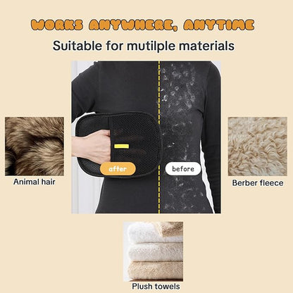 Pet Hair Removal Gloves for Cats & Dogs – Reusable Grooming Glove with Static Charge to Remove Fur from Furniture, Carpet, Car Seats & Clothes – Upgraded Pet Hair Remover Mitt(3PCS)