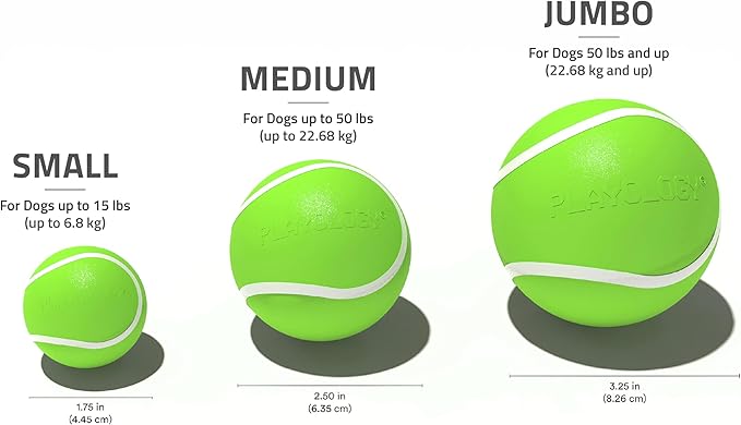 Playology Dog Toys | Squeaky Chew Ball - Bouncy Durable Floating Fetch Ball for Dogs, Value 3-Pack | Small Sweet Potato Scented Toy - Easy to Clean and Made from Non Toxic Materials