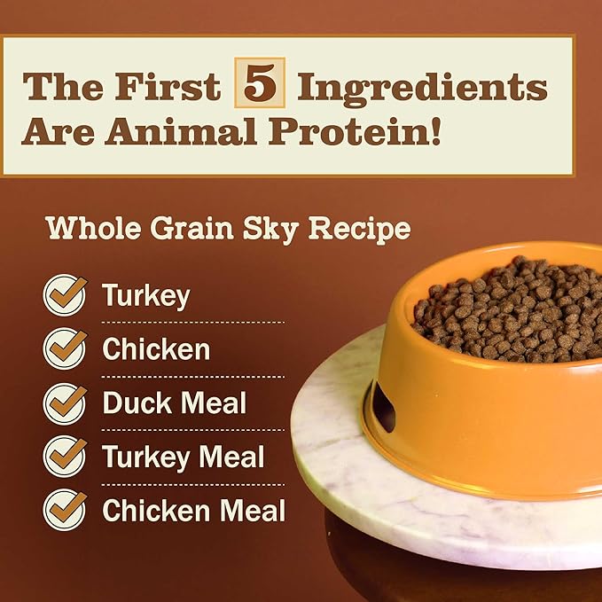 Redbarn Whole Grain Adult Dry Dog Food Kibble - Sky Chicken Recipe - Made in USA Recipe with Functional Ingredients to Support Healthy Heart, Skin, Coat, Immunity & Digestion - 4lb