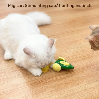 Migipaws cat Toy, Automatic Interactive Migicar Toy Like a Mouse, Intelligent Programme, Rechargeable Kitten Toy