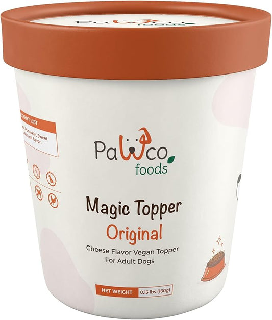 Pawco Dog Food Toppers for Picky Eaters, Original – Supports Digestive & Immune Health – Functional Dog Food Flavor Enhancer with Nutritional Yeast, Pumpkin & Carrots – Magic Topper – 5.6oz