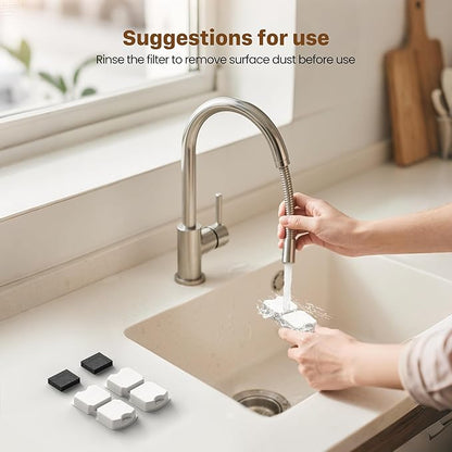 ATMZIQXR Cat Water Fountain Filters: Cat Fountain Filter Replacement (12 Pcs) - 3 Months Set of Replacement Filters for ATMZIQXR Pet Fountains S18 - Contains 6 Carbon Filters + 6 Sponges Filters