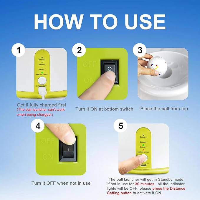 Automatic Dog Ball Launcher, Upgraded Interactive Dogs Balls Thrower for Small and Medium Dogs, Distance Adjustable Mental Stimulating Dog Toys with 4 Durable Etpu Balls 2.2 Inch (Yellow)