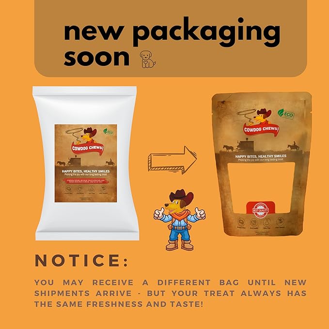 Cowdog Chews Beef Bully Stick: Odor-Free, Fully Digestible Beef Collagen Chews (9-12", 5 Count) - Natural, Grain-Free, Long-Lasting Collagen Bully Stick Substitute for All Dog Breeds