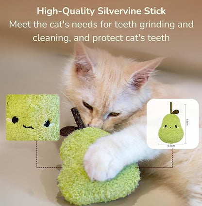 Durable and lnteractive Cat Teething Stick Toys: Chewing Stick, Grinding Teeth Rod, and chewable Cat Doll for Your Pet's Entertainment (Green)