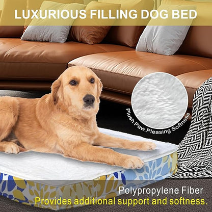 Dog Bed Medium Large Size Dogs Sleeping Mat Dog Orthopedic Foam with Bolster Washable Dogs Bed Sofa Pet Bed with Removable Cover