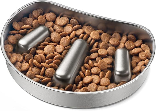 Bundle of PETLIBRO Automatic Cat Feeder with Camera, 1080P HD Video with Night Vision + PETLIBRO Slow Feeder Bowl for Small Dogs & Cats, 1.125 Cup— Anti-Gulp Stainless Steel Dog & Cat Bowl