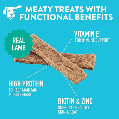 Dogswell Skin & Coat Jerky Dog Treats, Lamb, 10 oz. Bag